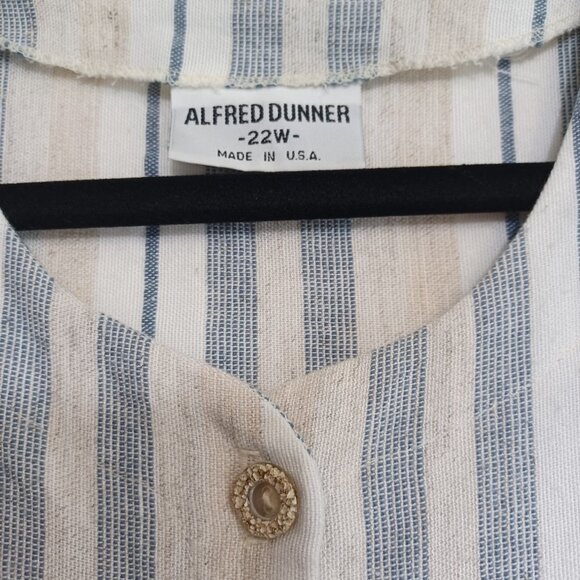 Alfred Dunner Linen Blend Striped Tunic - Picture 4 of 7